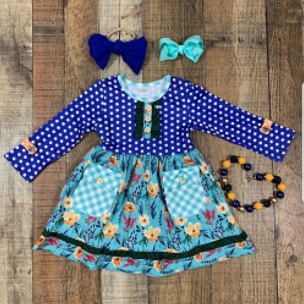Girls Boutique pocket dress set   (NEW)